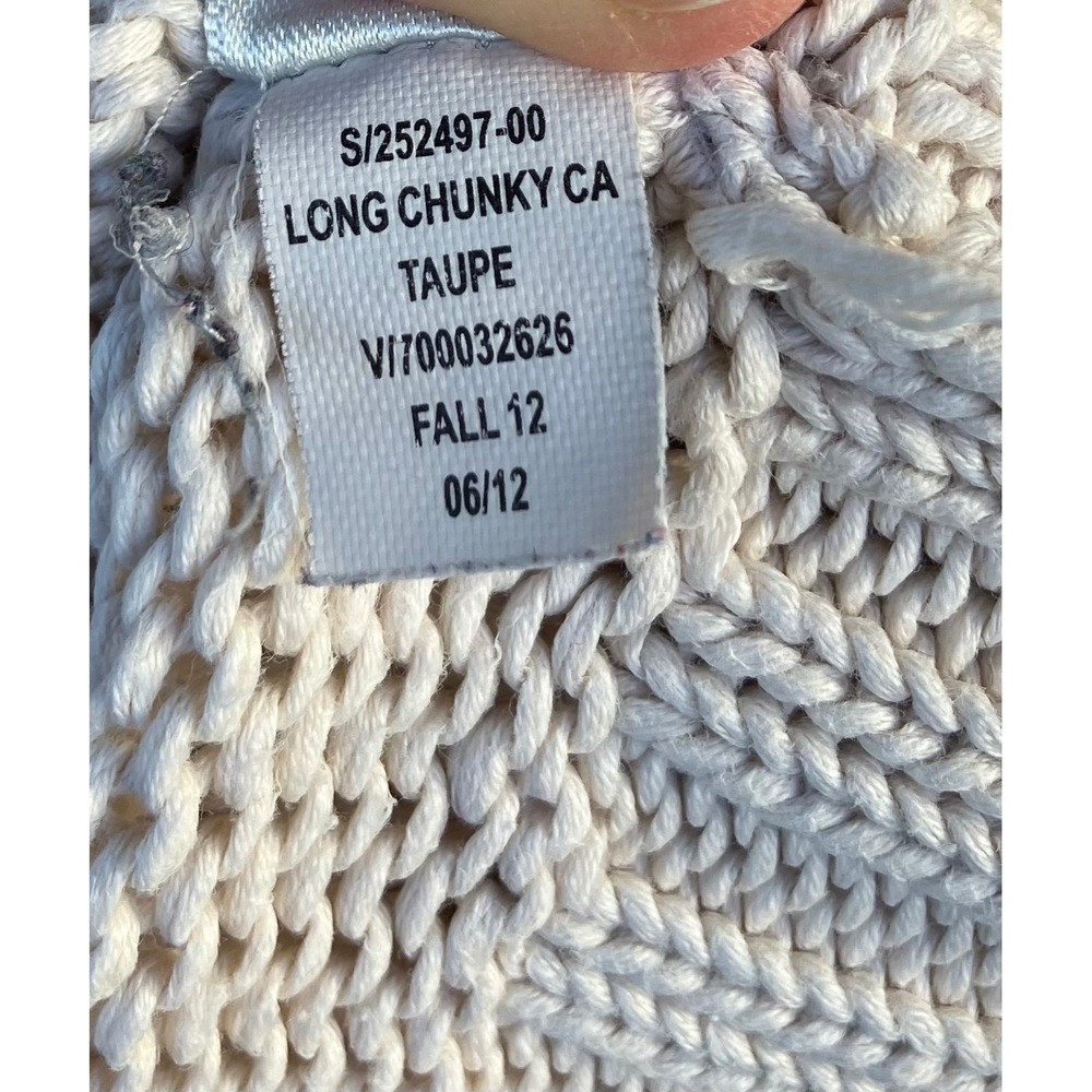 Gap Sweater Womens Size M Beige Long Cardigan V-Neck Cotton Grandpa Layering - Picture 6 of 10